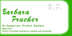 barbara prucker business card
